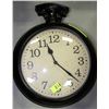 Image 1 : METAL POCKET WATCH STYLE WALL CLOCK - 13" X 10"