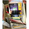 Image 1 : LARGE BOX OF OFFICE SUPPLIES INCL.3 CORK BOARDS