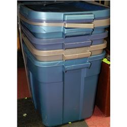 RUBBERMAID TUBS W/ LIDS X4