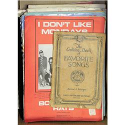 BOX FULL OF VINTAGE MUSIC BOOKS - 1950'S