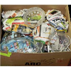 BOX WITH ASSORTED GLASSWARE