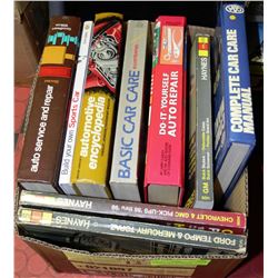 BOX OF AUTOMOTIVE REPAIR BOOKS
