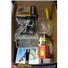 Image 1 : BOX OF HARDWARE INCL. STAPLES,NEW SMOKE DETECTOR