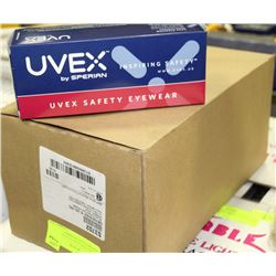 BOX OF UVEX SAFETY GLASSES GENESIS S SLIM W/AMBER