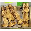 Image 1 : COLLECTION OF FOUR RELIGIOUS HAND CARVED FIGURES