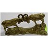 Image 1 : 2 BRASS BIG HORN SHEEP ON HILLTOP