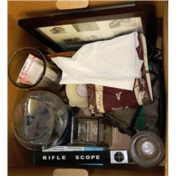 BOX WITH WEIGHTS, COIN SORTER VIDEOGAME,RIFLE