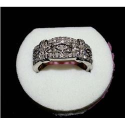 #1-STERLING SILVER DIAMOND RING