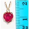 Image 2 : #4-10KT GOLD RUBY PENDANT