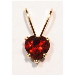 #9-14KT GOLD GARNET PENDANT