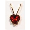 Image 1 : #9-14KT GOLD GARNET PENDANT