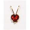 Image 3 : #9-14KT GOLD GARNET PENDANT