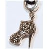 Image 1 : #18-STERLING SILVER LADY HIGH HEEL SHOE DANGLING  PENDANT