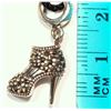 Image 2 : #18-STERLING SILVER LADY HIGH HEEL SHOE DANGLING  PENDANT