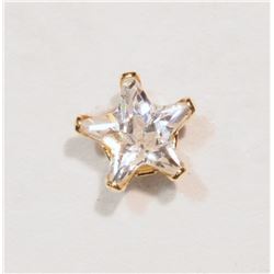 #21-14KT GOLD CUBIC ZIRCONIA STAR NOSE RING