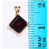 Image 2 : #27-10KT GOLD GARNET (1.33CT) PENDANT