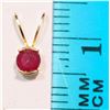 Image 2 : #30-14KT GOLD  RUBY PENDANT