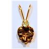 Image 1 : #33-10KT GOLD  ALEXANDRITE,SMOKEY TOPAZ PENDANT