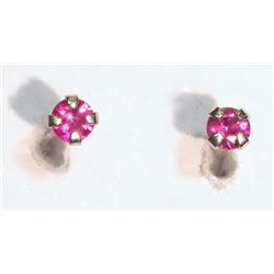 #37-14KT GOLD RUBY EARRING