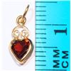 Image 2 : #42-STERLING SILVER GARNET (0.56CT)PENDANT