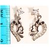 Image 2 : #43-STERLING SILVER CUBIC ZIRCONIA  EARRINGS
