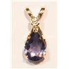 Image 1 : #47-10KT GOLD IOLITE (0.50CT) PENDANT