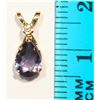 Image 2 : #47-10KT GOLD IOLITE (0.50CT) PENDANT