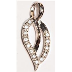 #50-STERLING SILVER CUBIC ZIRCONIA  PENDANT