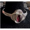 Image 1 : 925 STAMPED SILVER  AND GARNET RING