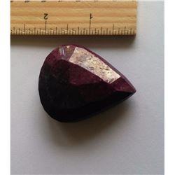 335 CT NATURAL PEAR SHAPED BLOOD RED RUBY