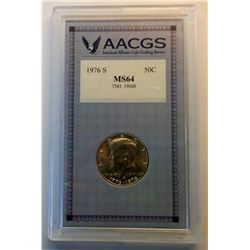 GRADED 1976 KENNEDY 1/2 DOLLAR USA