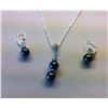 Image 1 : HANDSET BLACK PEARL PENDANT & EARRINGS