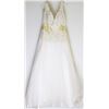 Image 1 : 1-SIZE 12 LACE & SEQUINED WEDDING DRESS W/ ZIPPER