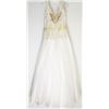 Image 2 : 1-SIZE 12 LACE & SEQUINED WEDDING DRESS W/ ZIPPER