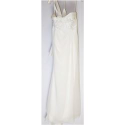 4-STRAPPED CHIFFON WEDDING GOWN W/ TRAIN