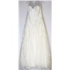 Image 1 : 6-STRAPLESS LACE WEDDING GOWN W/CORSET BACK