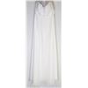 Image 1 : 7-STRAPLESS WHITE CHIFFON EMBROIDERED GOWN