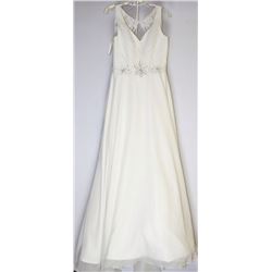 8-HALTER LACED TOP WEDDING GOWN W/ CORSET BACK &