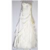 Image 1 : 12-STRAPLESS WEDDING GOWN W/BEADED FLOWER TOP &