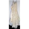 Image 2 : 15-LACE COVER BEIGE SATIN  W/RIBBON GOWN