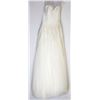 Image 1 : 20-FULL LACE & SATIN WEDDING GOWN W/TRAIN SIZE 8