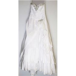 37-SATEEN LAYERED BEADED CORSET TOP STRAPLESS