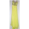 Image 1 : 40-YELLOW STRAPLESS GOWN BACKLESS BEADED TOP