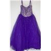 Image 1 : 41-PURPLE LACE BEADED BODICE STRAPLESS CORSET TOP