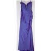 Image 1 : 42-COBALT PURPLE/BLUE STRAPLESS CORSET TOP GOWN
