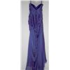 Image 2 : 42-COBALT PURPLE/BLUE STRAPLESS CORSET TOP GOWN