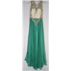 Image 2 : 51-GOLD & GREEN BACKLESS GOWN SIZE 9/10