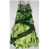 Image 1 : 54-2 PIECE GREEN GOWN SIZE 6 W/LAYERED SKIRT