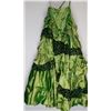 Image 2 : 54-2 PIECE GREEN GOWN SIZE 6 W/LAYERED SKIRT