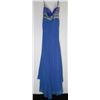 Image 2 : 56-BLUE STRAPLESS GOWN W/BEADED TOP SIZE 8